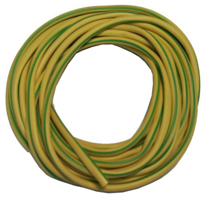 SWA 4mm Green & Yellow PVC Cable Sleeving (5m)
