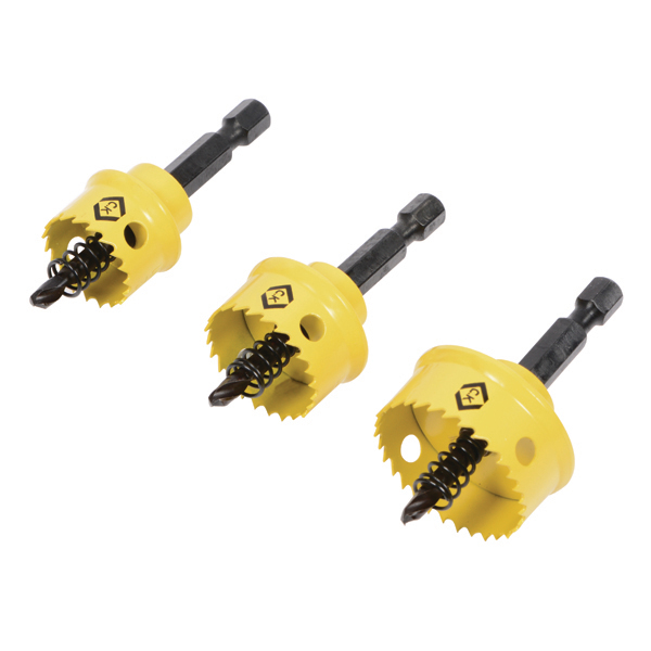 CK Tools 3 Piece 20/25/32mm Sheet Steel Holesaws Set