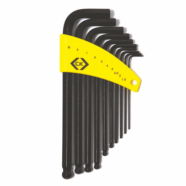CK Tools 10 Piece Ball Ended Long Arm Hexagon Key Set