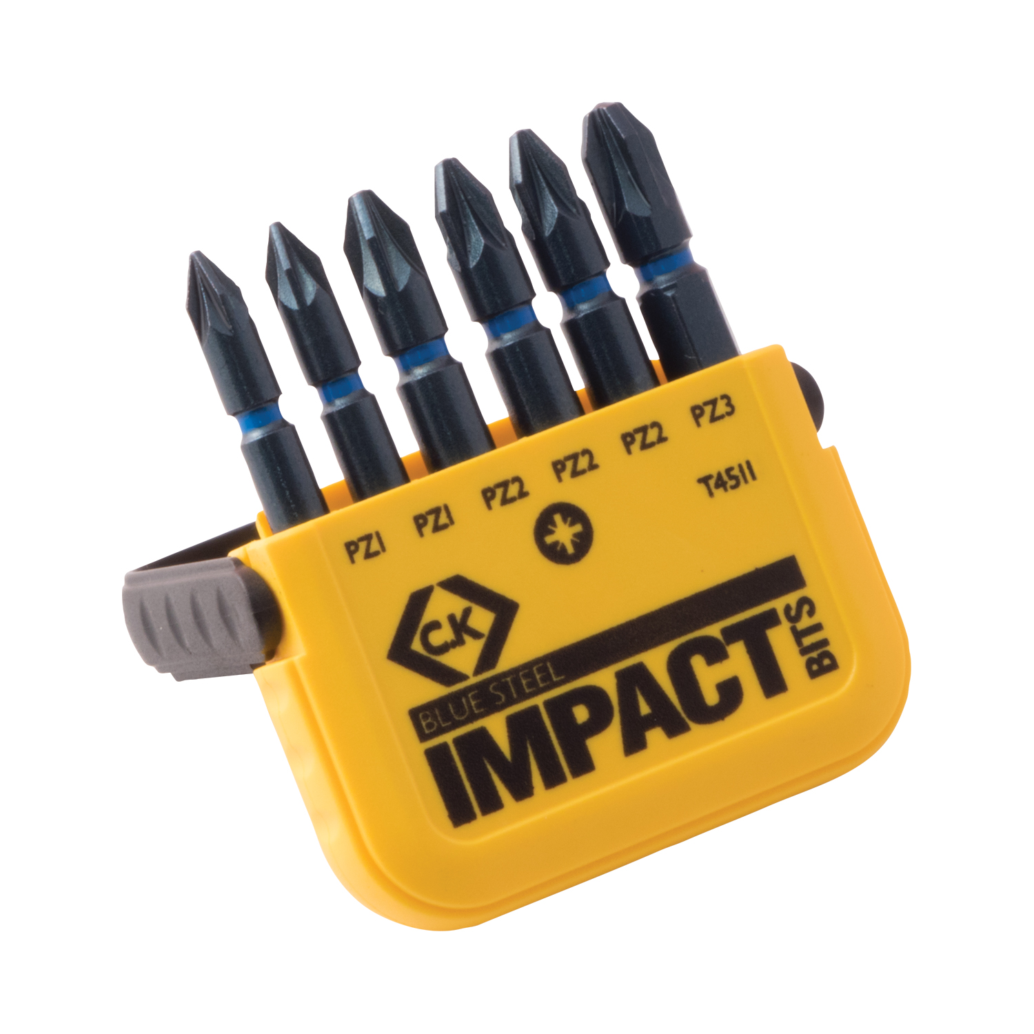 CK Tools Blue Steel 6 Piece PZ Impact Bit Set