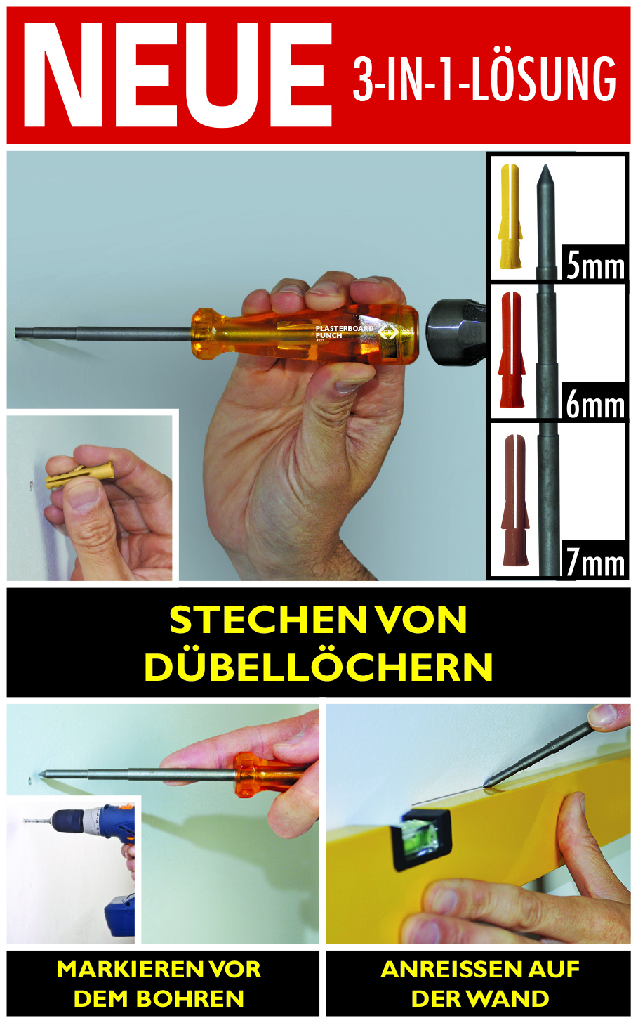 CK Tools Plasterboard Punch