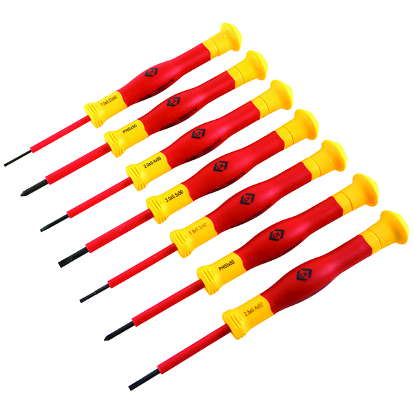 CK Tools 7 Piece VDE Precision SL/PH Screwdriver Set