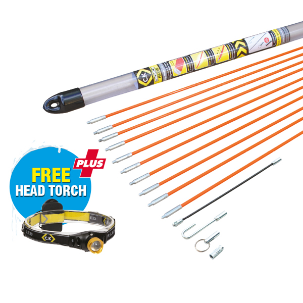 CK Tools MightyRod Cable Rod Set (10m) CW USB Head Touch 