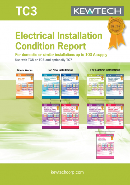 Kewtech Electrical Installation Condition Report x 40