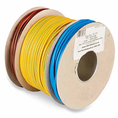 Greenbrook 3mm Sleeving Reel (Green & Yellow (60m), Blue (20m), Brown (20m))
