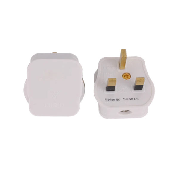 Thrion Fast Fit Cord Grip Plug Top Fitted with 3A Fuse White