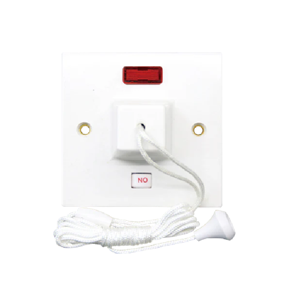 Thrion 50A DP Pull Switch With Neon White