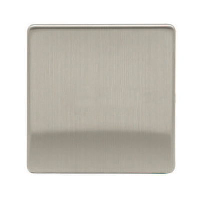 Niglon 1 Gang Blank Plate Brushed Chrome