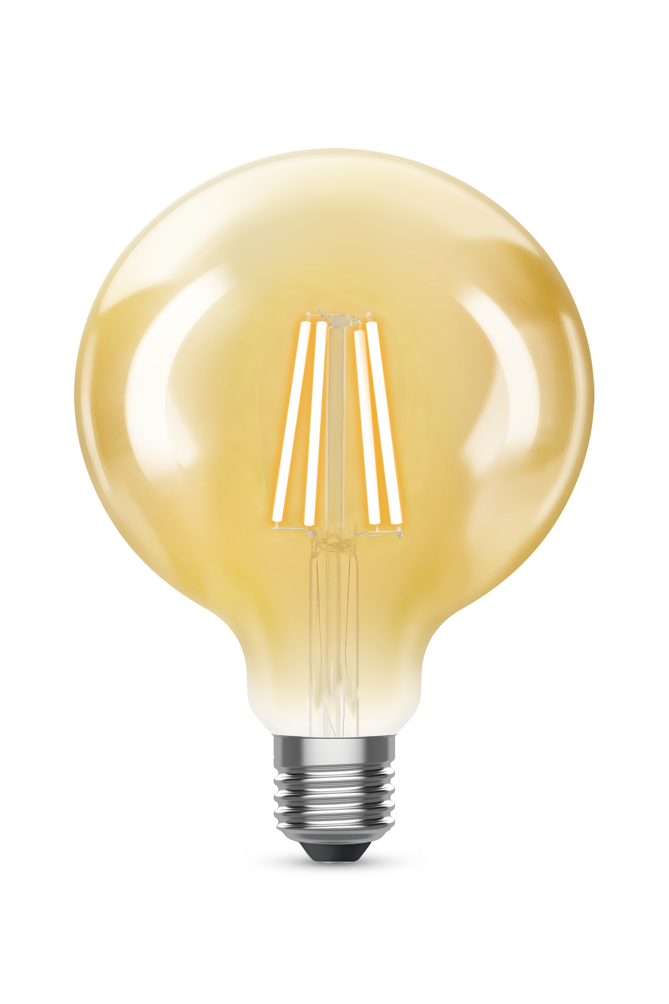 Kosnic 450lm 4.2W E27 Dimmable Vintage Large Globe G125 Lamp with Gold Finish 2500K