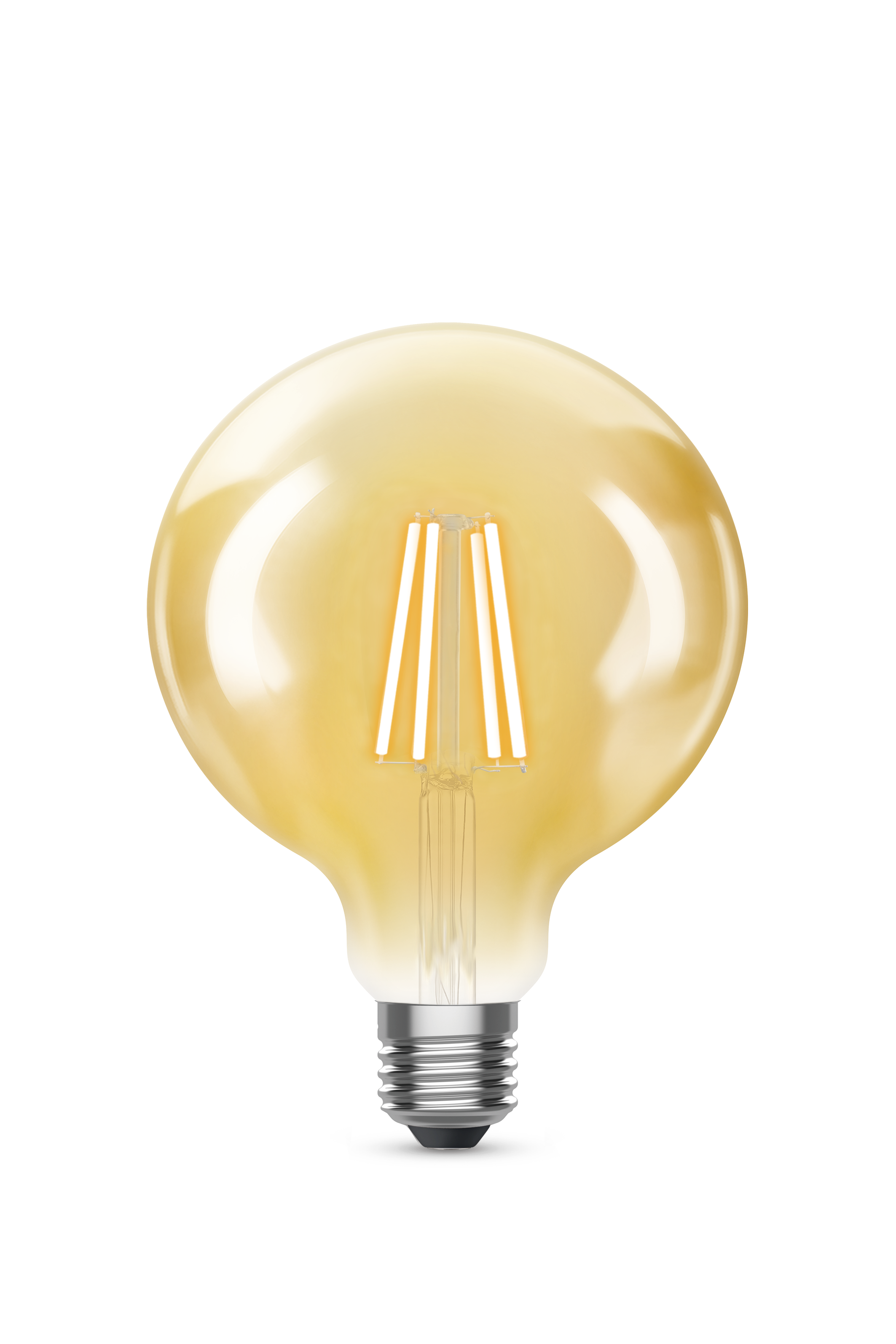 Kosnic 450lm 4.2W E27 Dimmable Vintage Medium Globe G80 Lamp with Gold Finish 2500K