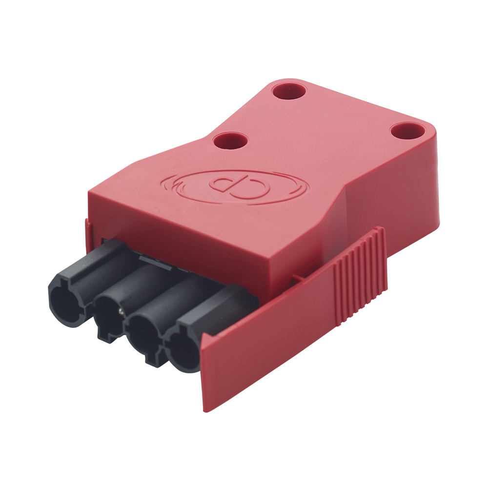 CP Electronics 4 Pole Male Connector Red Plug