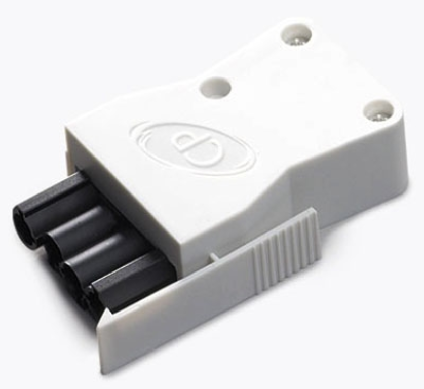 CP Electronics 4 Pole Male Connector White Plug