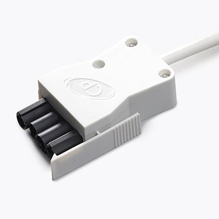 CP Electronics 4 Pole 3 Core 1mm² LSF Luminaire Lead White Plug Black Coding (5m Length)