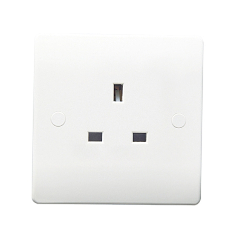 Thrion 13A 1 Gang SP Unswitched Socket White