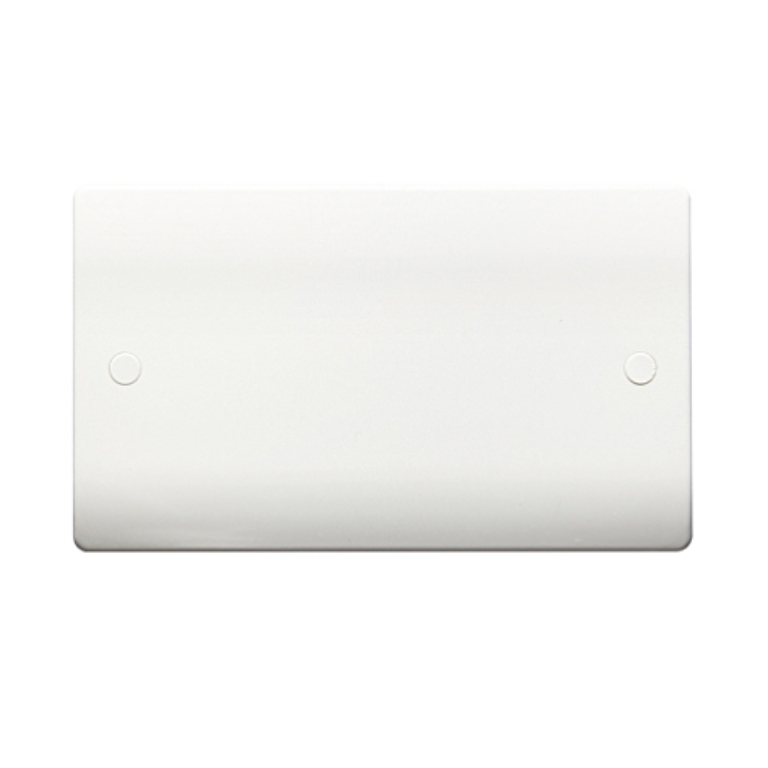 Thrion 2 Gang Blank Plate White