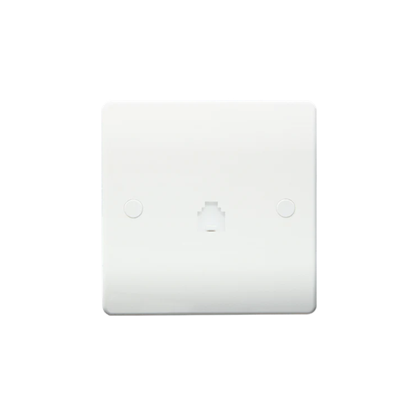 Thrion 1 Gang RJ11 Telephone Socket White