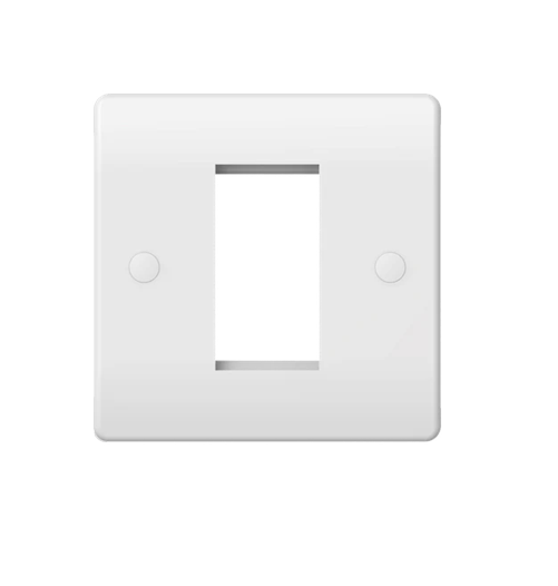 Thrion 1 Gang 1 Euro Module Front Plate White
