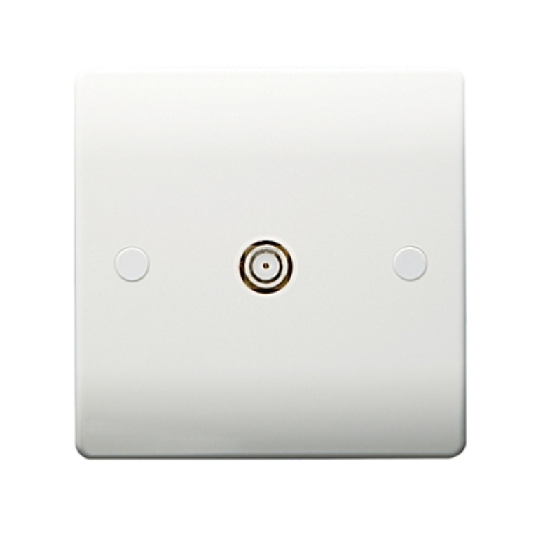 Thrion 1 Gang Satellite Socket White