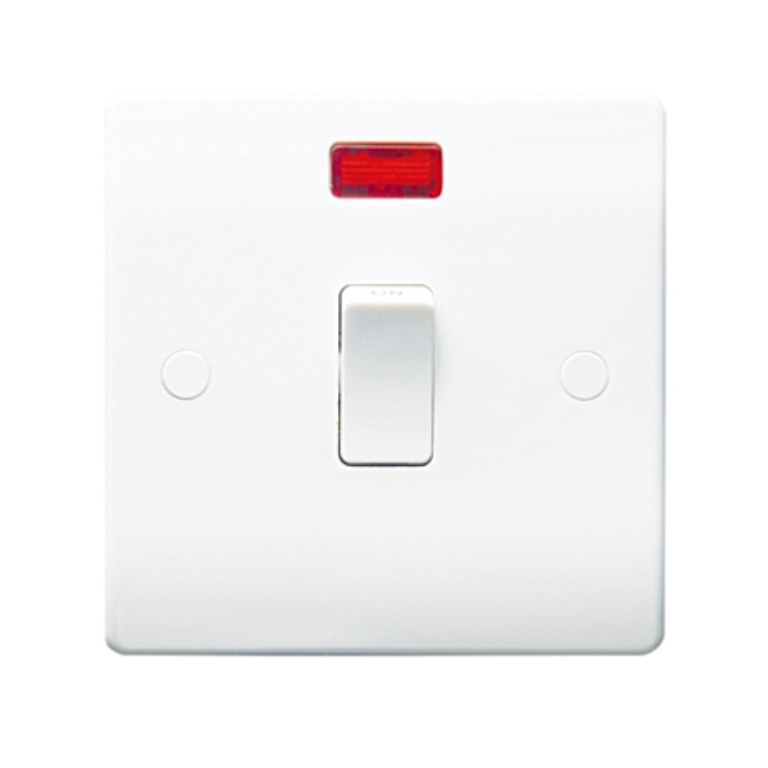 Thrion 20A 1 Gang DP Switch with Neon White