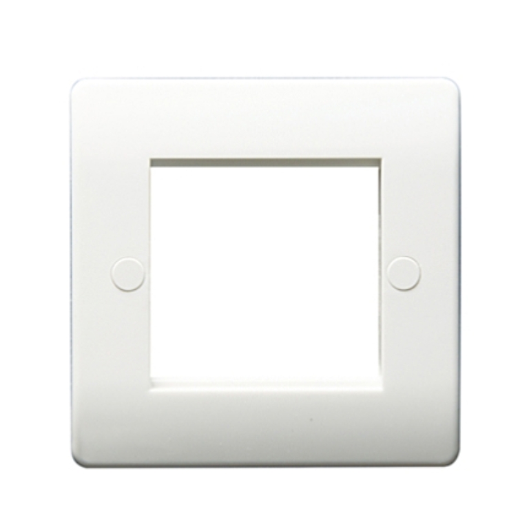 Thrion 1 Gang 2 Euro Module Front Plate White