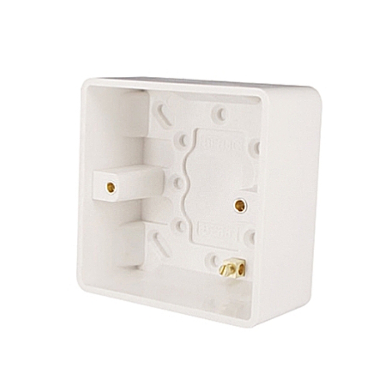 Thrion 35mm 1 Gang Round Corner Surface Pattress White