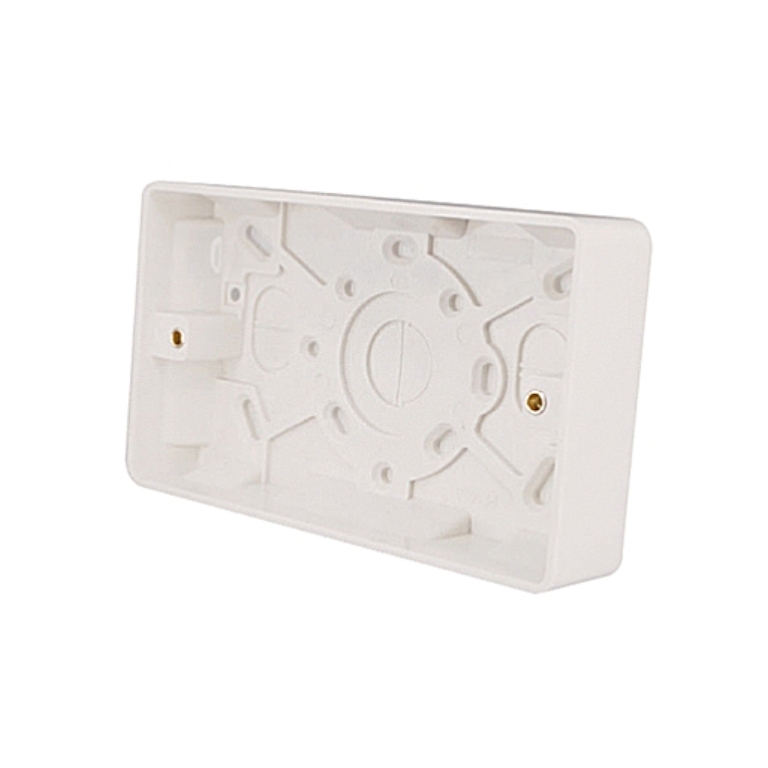 Thrion 25mm 2 Gang Round Corner Surface Pattress White