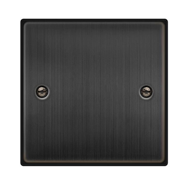 Click Deco 1 Gang Blank Plate Matt Bronze