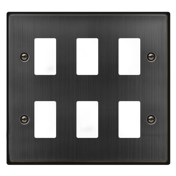 Click GridPro 6 Aperture Front Plate Matt Bronze