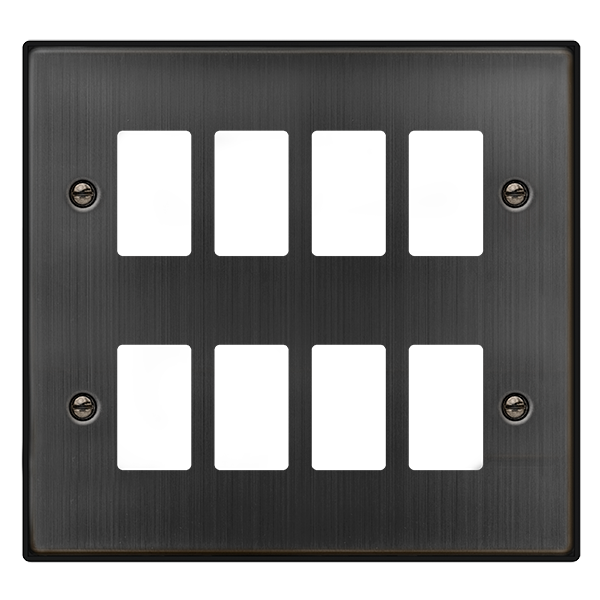 Click GridPro 8 Aperture Front Plate Matt Bronze