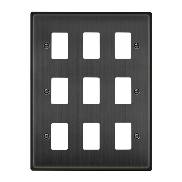 Click GridPro 9 Aperture Front Plate Matt Bronze