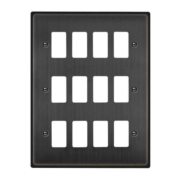 Click GridPro 12 Aperture Front Plate Matt Bronze