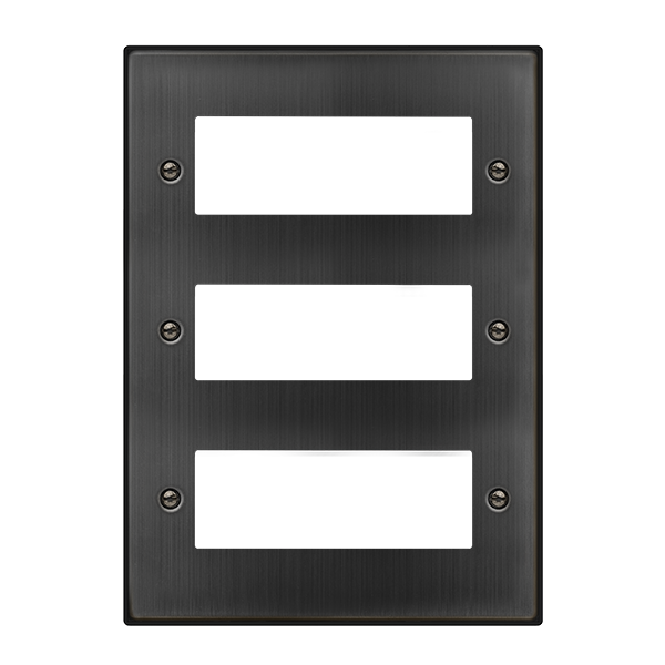 Click Deco 3 Tier 18 Aperture Minigrid Unfurnished Plate Matt Bronze