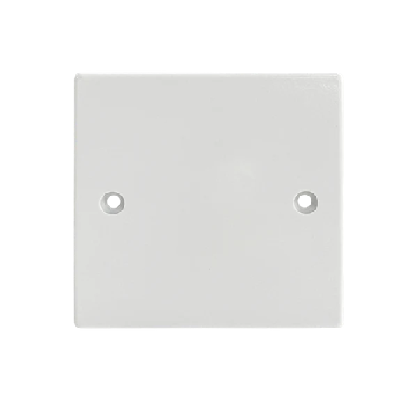 Thrion Square Edge 1 Gang Blank Plate White