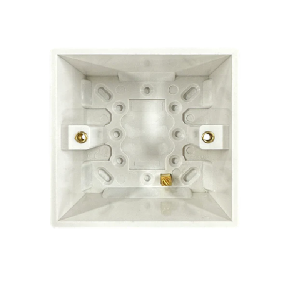 Thrion Square Edge 1 Gang 35mm Pattress White