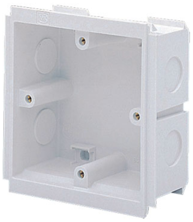 MK Prestige 2com 1 Gang 25mm Premier Back Box for 100mm Trunking