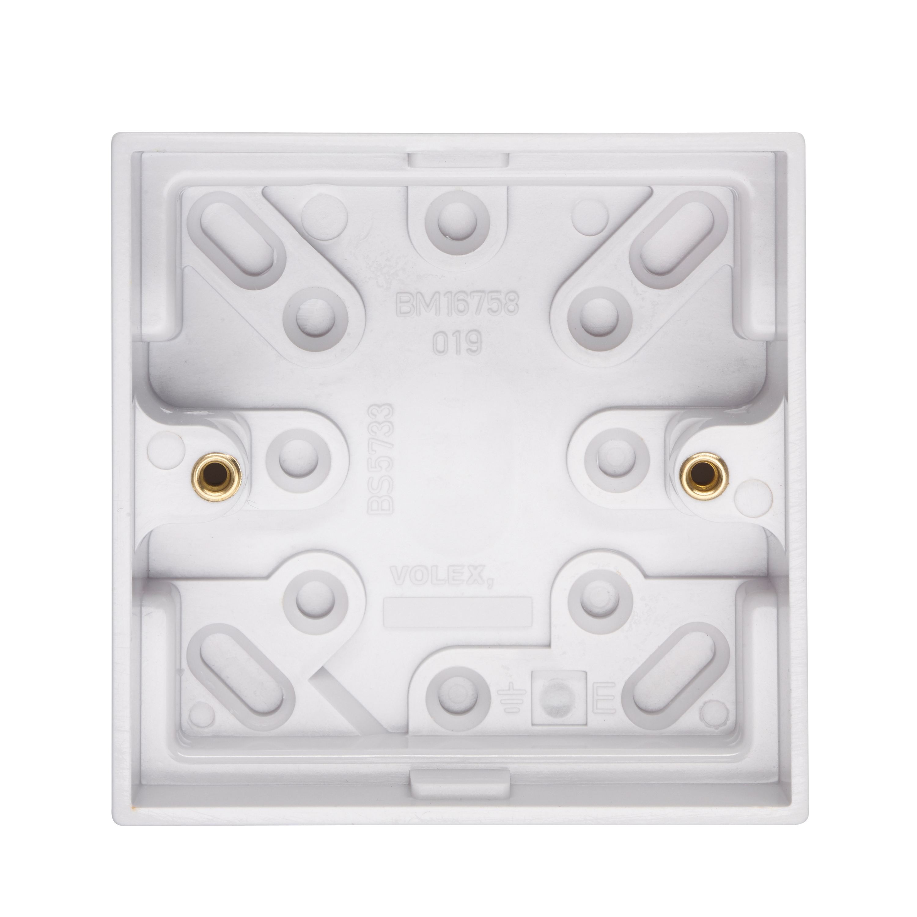 Volex 1000 Series 1 Gang 29mm Deep Pattress Box White