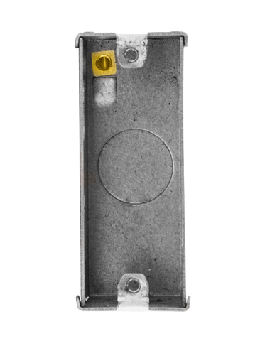 Click Essentials 1 Gang 25mm Deep Galvanised Steel Architrave Knockout Box