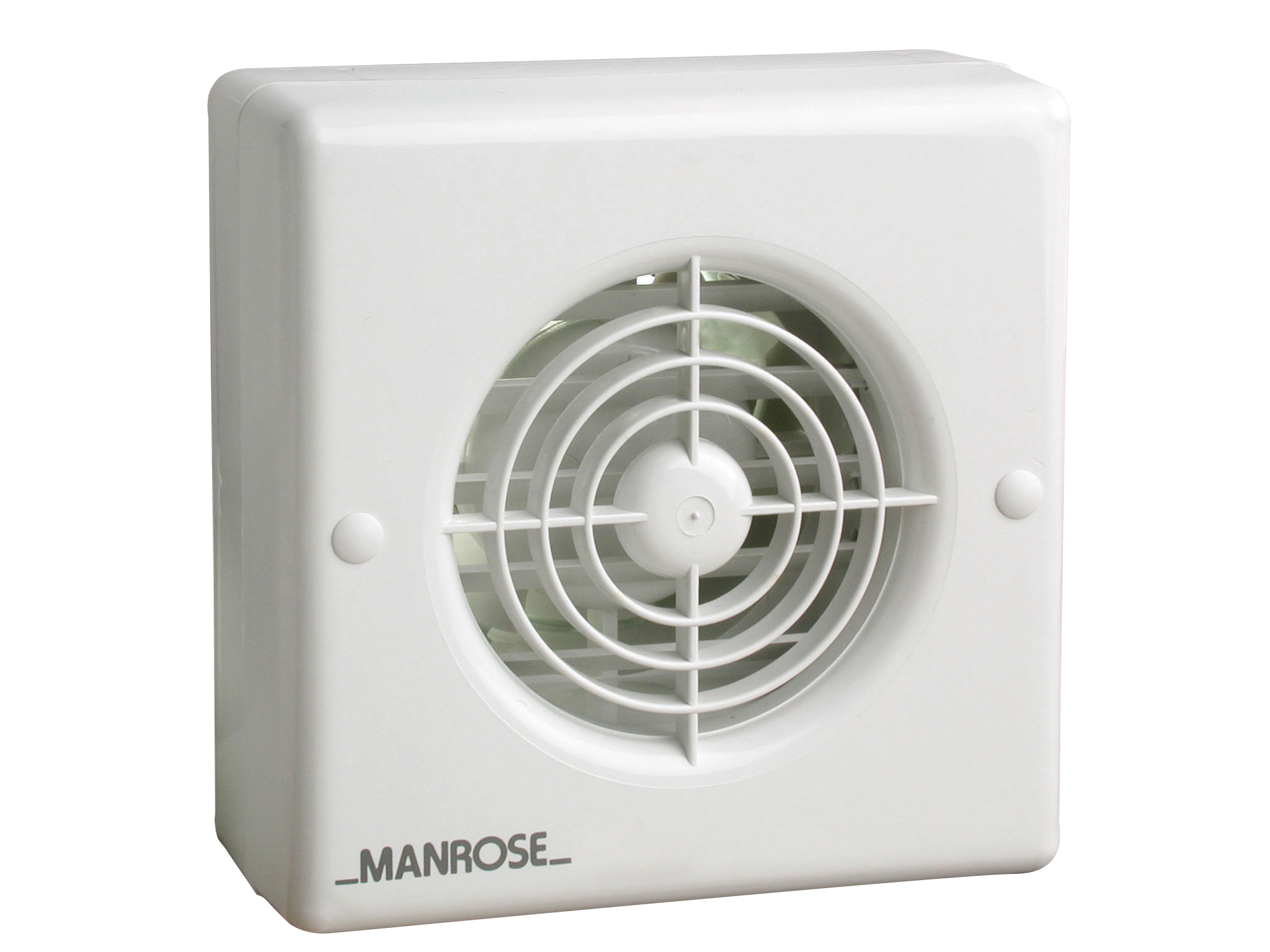 Manrose 100mm Axial Window Bathroom Fan with Automatic Shutters and Pullcord