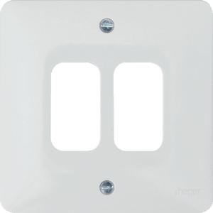 Hager Sollysta 2 Gang Grid Plate White