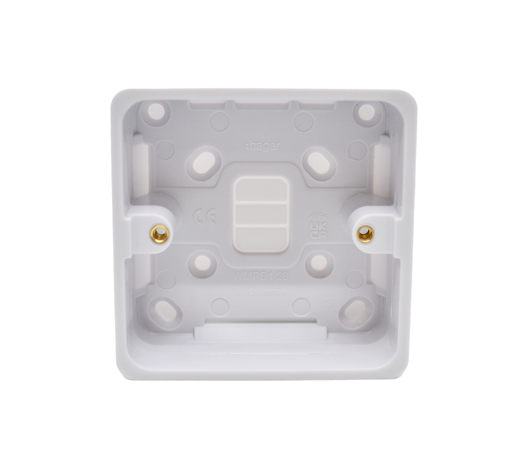 Hager Sollysta 1 Gang 28mm Deep Pattress Box