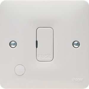 Hager Sollysta 13A Unswitched Fused Spur Unit FCU With Flex Outlet White
