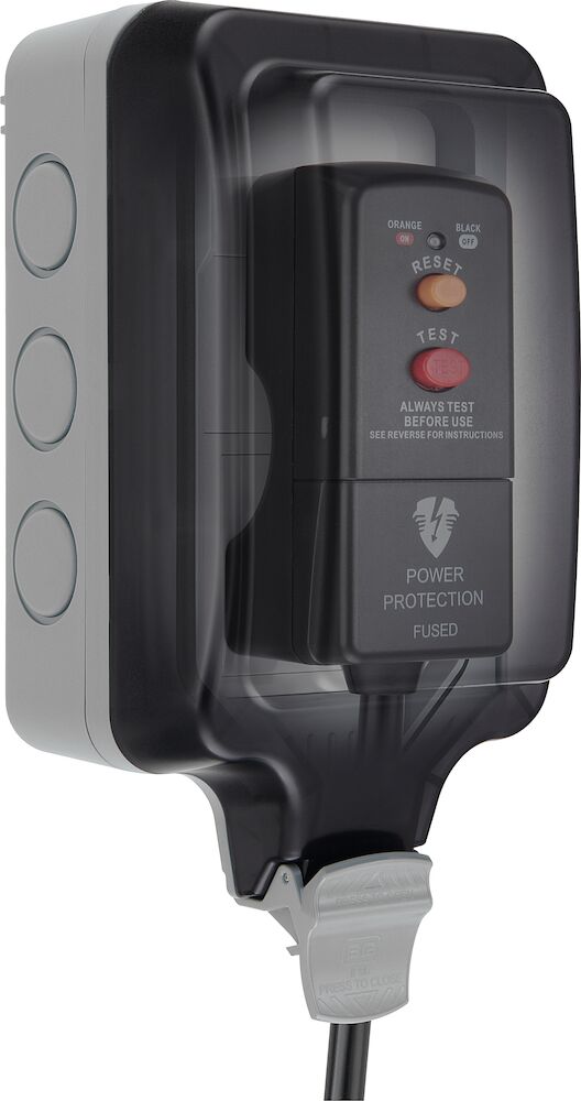 BG Nexus Storm 13A 1 Gang IP66 Weatherproof Unswitched Socket with Adjustable Large Enclosure Grey