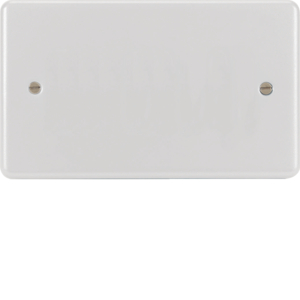 Hager Sollysta Metal Clad 2 Gang Blanking Plate White