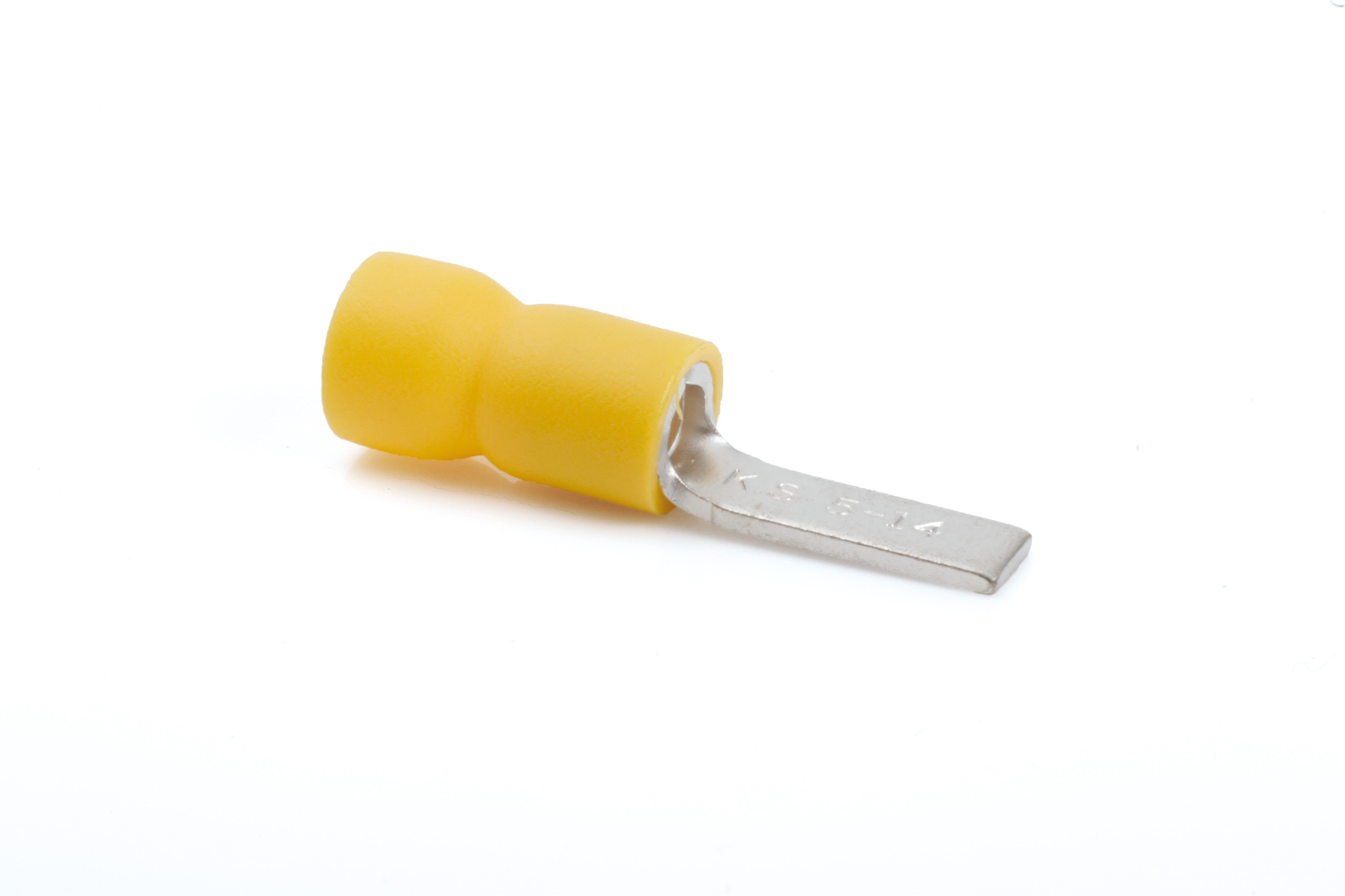 Term Tech 18mm Pre-Insulated Blade Terminal Yellow (Pack of 100)