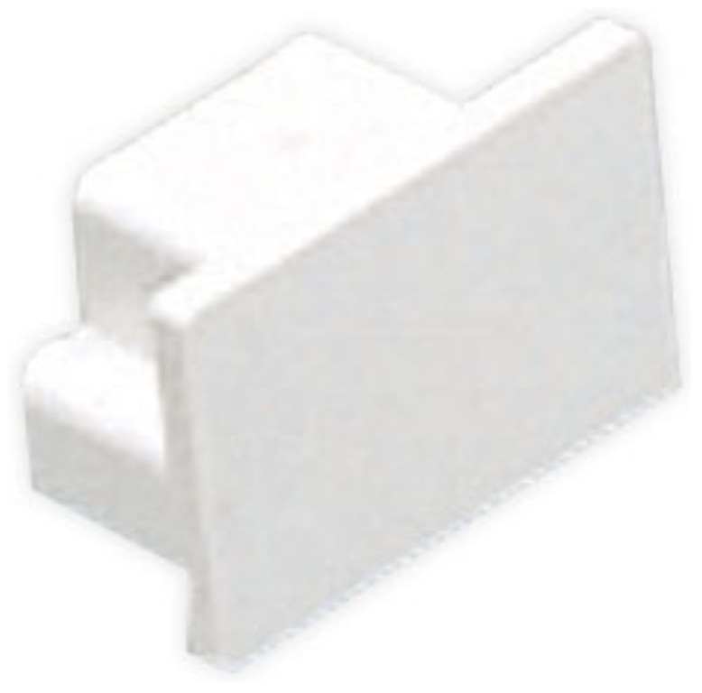 MK Ega Mini 25mm x 16mm End Caps White