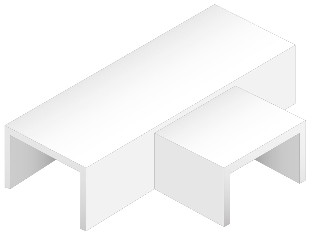 MK Ega Mini 25mm x 16mm Flat Tee White