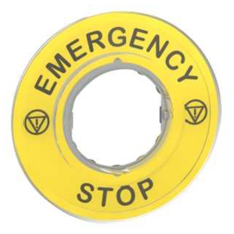 Schneider Harmony XB4 Circular Legend Marked Emergency Stop