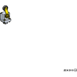 Telemecanique Limit Switch Head Thermoplastic Roller Lever